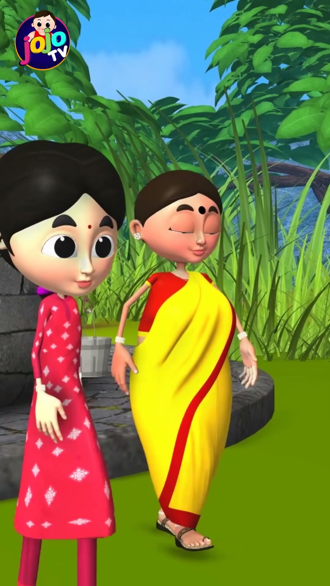 #Shorts तीन रंगीन  गायें - Three Colorful Cows Story in Hindi | Hindi Moral stories | Jojo Tv Hindi