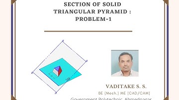 Section of Solids: Triangular Pyramid - Problem No1