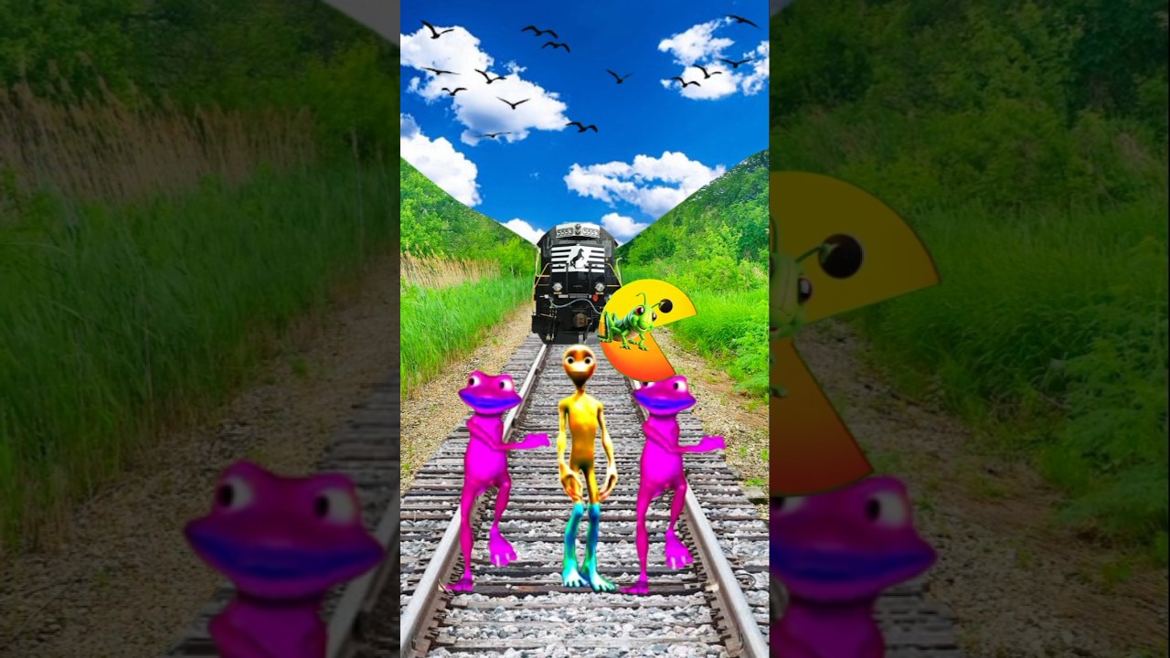 Green, yallow & pink colour aliendancevstraindriver tom 