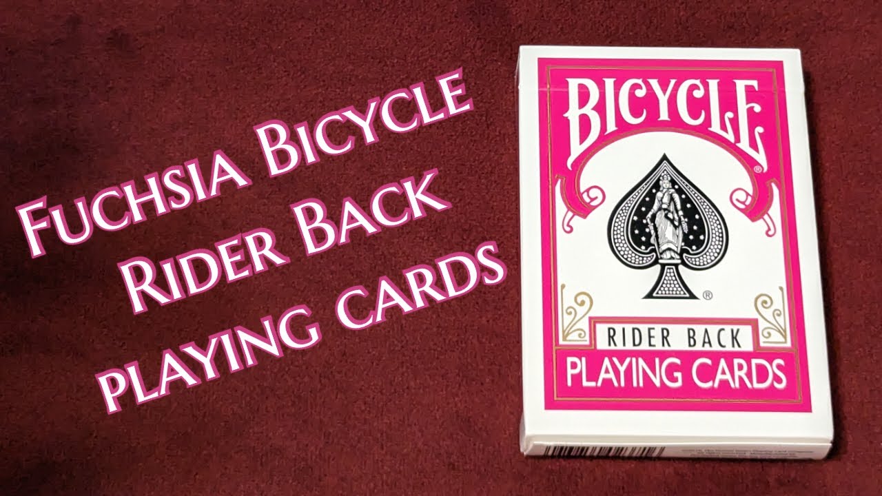 Bicycle Playing Cards Bicycle Rider Back Playing Cards Fuchsia