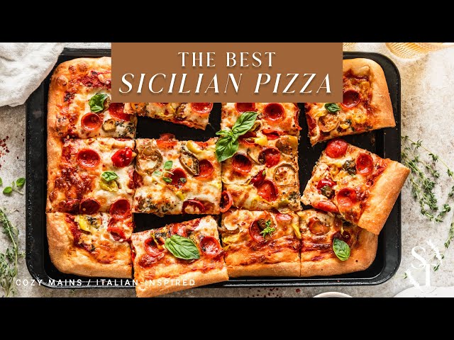 Homemade Sicilian Pizza Recipe - Jim Cooks Food Good!