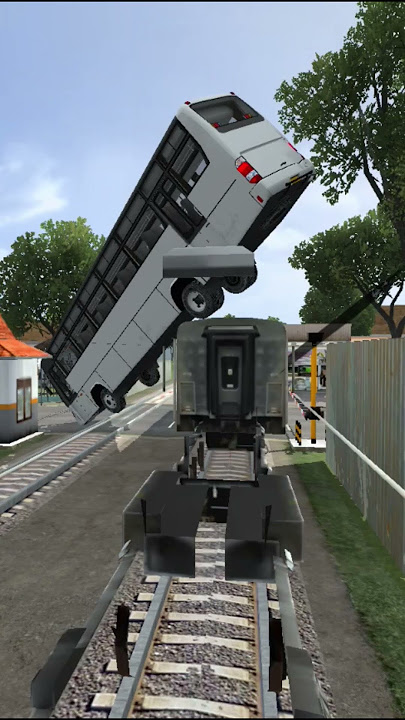 Bus vs Train🚆 #shorts #bussid #youtubeshorts