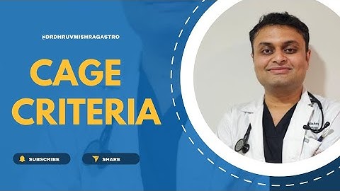 CAGE Criteria || Alcohol Screening Test || Dr.Dhruv Kant Mishra