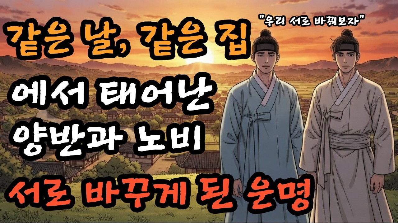 [백발야담] 같은 날 태어난 양반 도령과 노비 소년, 이름을 바꿔 살기로 했다 