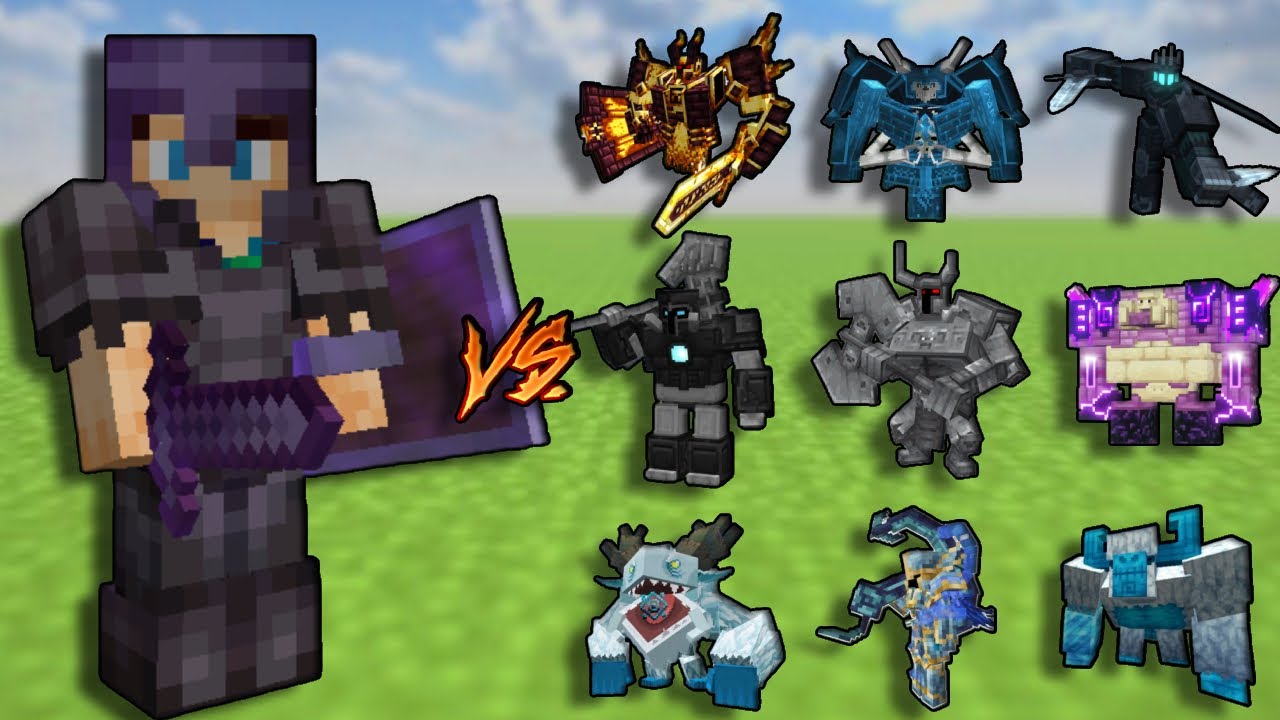 Minecraft 9 STRONGEST Bosses Vs ME !