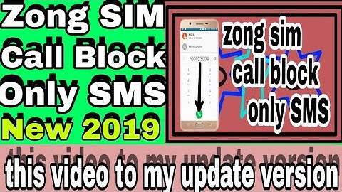 how to make zong sim call block only SMS New videos all technical tahir 2019