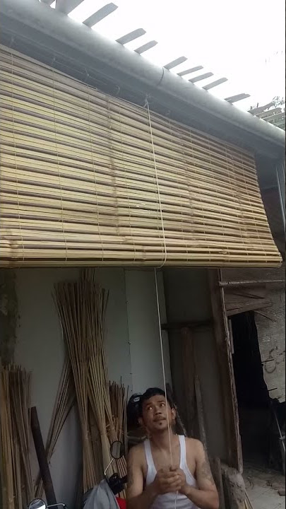 krey bambu motif kombinasi , tirai bambu gulung .