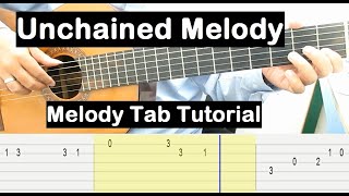 Unchained Melody Guitar Lesson Melody Tab Tutorial Guitar Lessons for Beginners chords