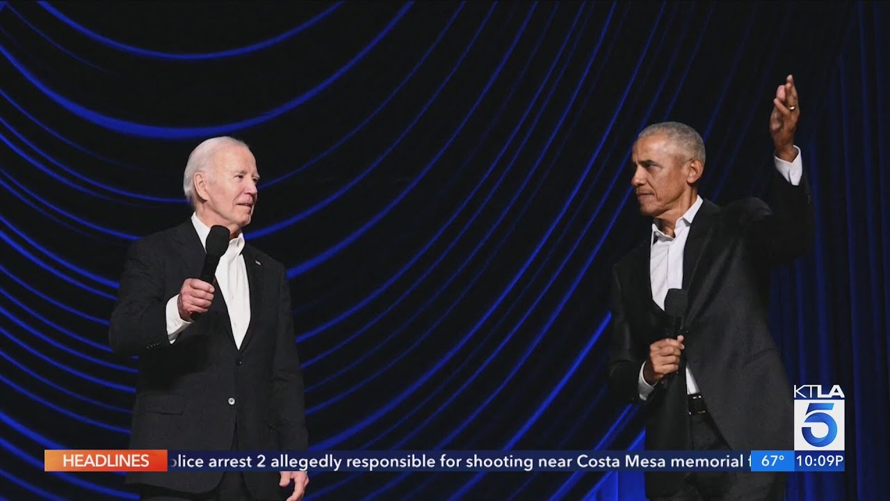 Biden arrives in Southern California for Los Angeles fundraiser - YouTube