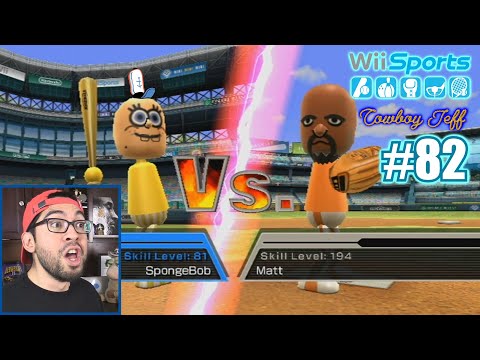 BRADLEY COOPER HITS TEAM SPONGEBOB'S FIRST HOME RUN! | Wii Sports | Baseball #82