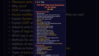 TCS NQT Interview Experience 2026 🔥 | TR + HR Real Questions | Freshers must watch!