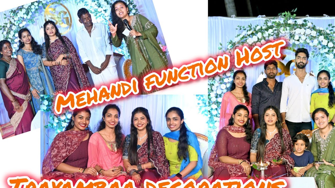 After long time holding Mic | Mehandi function fun vlog #minicaptures #host #mehandi 