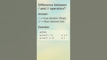Python Interview Question #8: Operators Explained #pythonprogramming #operatorsinpython #interview