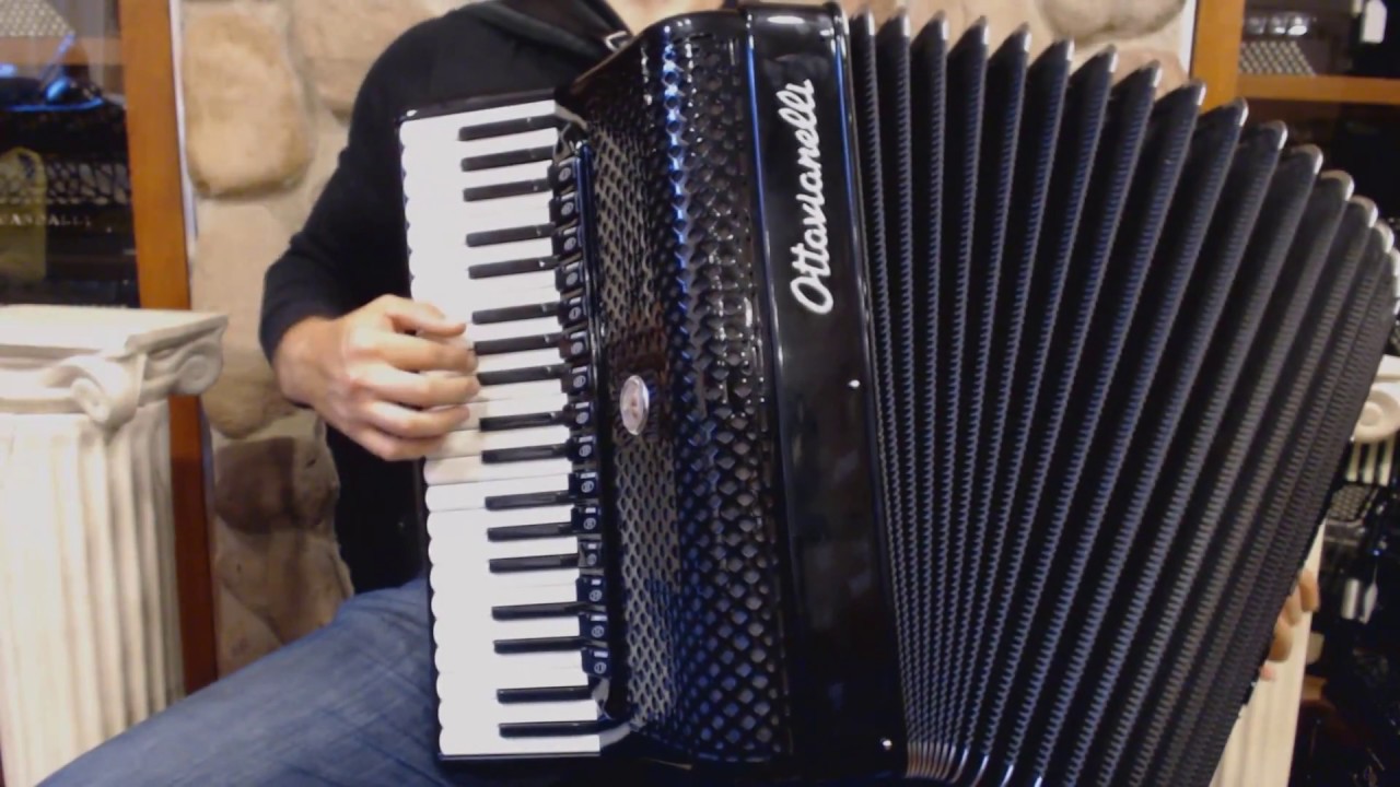 OTTASUPC120BK NEW Black Ottavianelli Super Concerto Piano Accordion