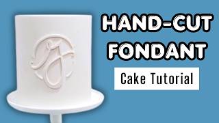 Custom Elegant Monogram Wedding Cake Tutorial