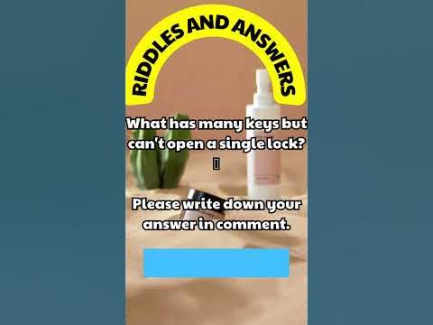What has many keys but can't open a single lock? 🤔 - YouTube