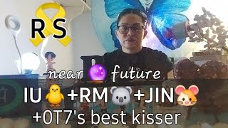 IU🐥 + RM 🐨 + JIN 🐹 near future's +ARMY's quiz about OT7 "Which BTS is the best kisser/lover/parent?"