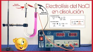 ELECTROLÍSIS DEL CLORURO SÓDICO (NaCl) || EXPERIMENTO Y REACCIONES ELECTROQUÍMICAS EXPLICADAS