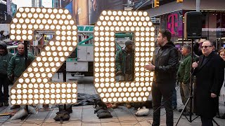 Numerals 2-0 Arrive in Times Square