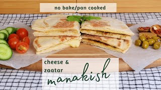 No Bake Manakish : Cheese and Zaatar
