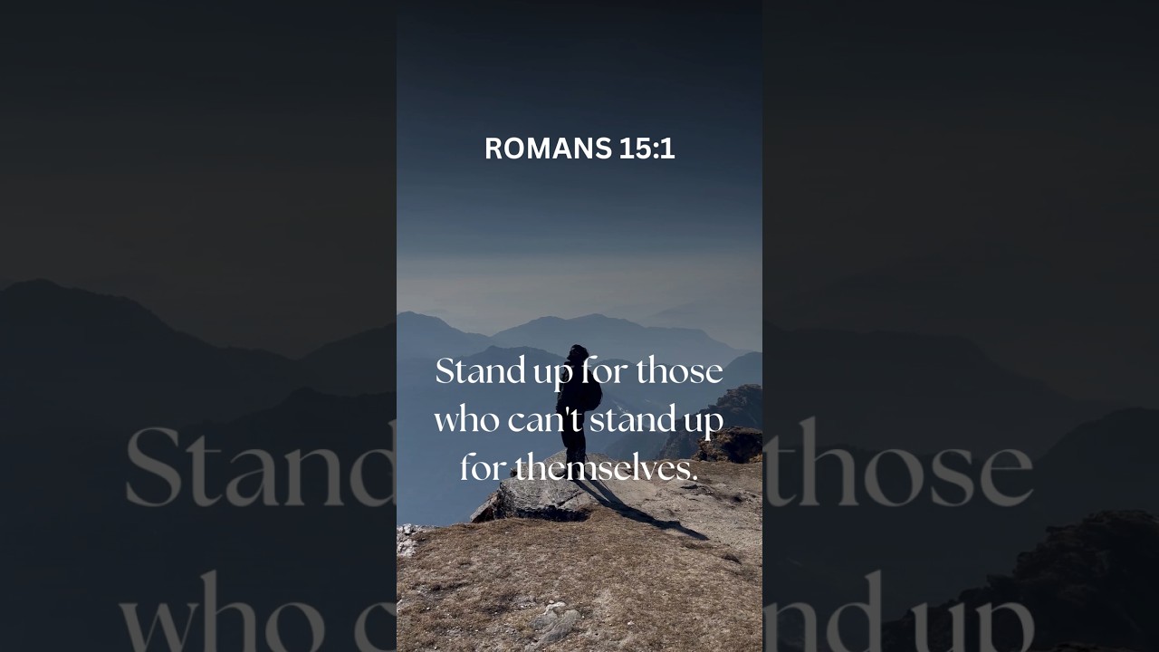 When They Can't Stand, Stand For Them 