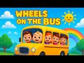 The Wheels On Bus Goes Rolling Through the Town | Original Kids Song