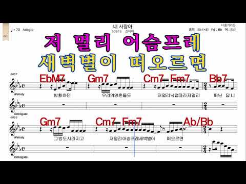 내사람아 조덕배 가수처럼 여자 Eb