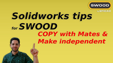 How to Use Copy with Mates and Make Independent in SolidWorks for SWOOD