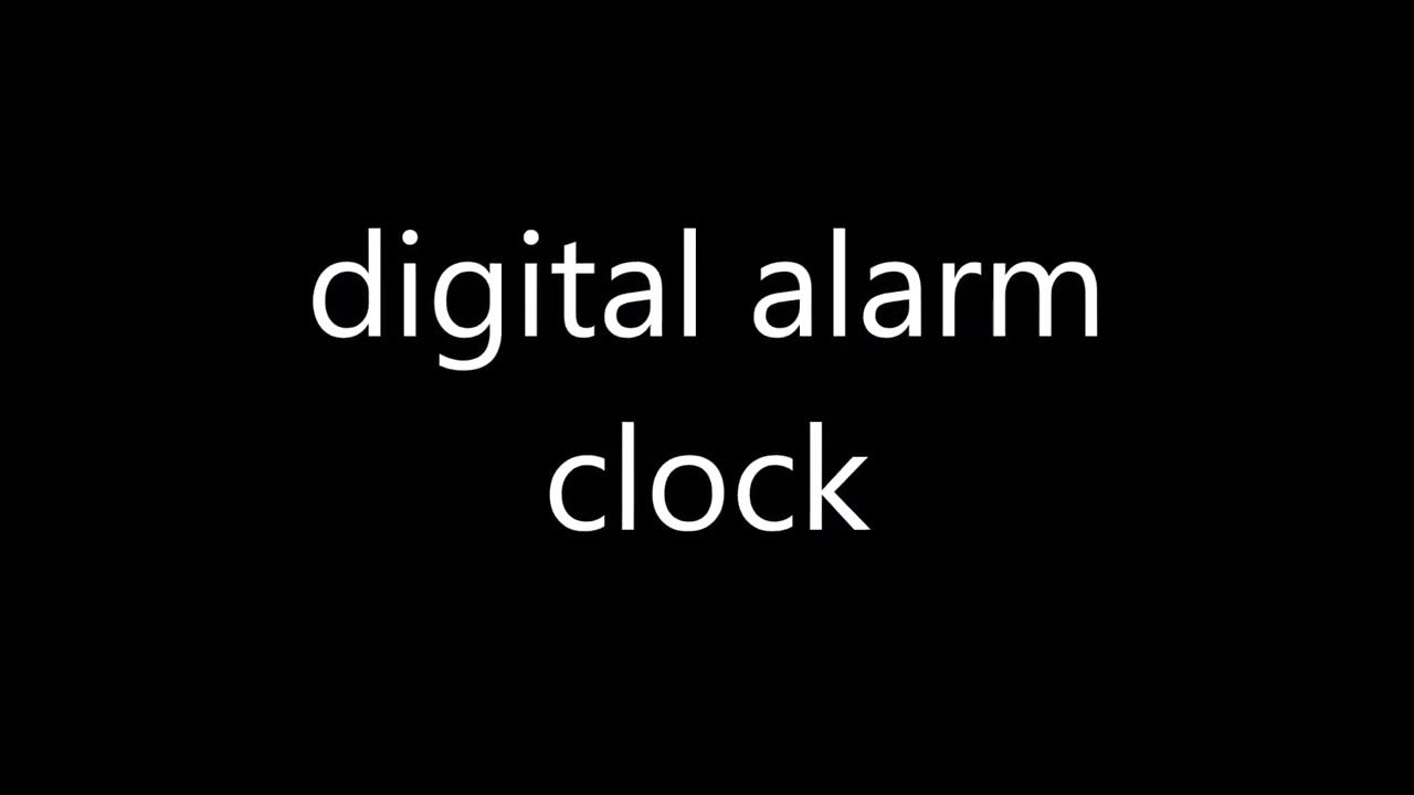 How to pronounce digital alarm clock YouTube