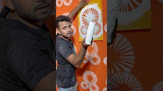 Wallpainting Stencil Design 🏡 art #viralvideo #homedecor #shortfeed #painting #trendingvideo
