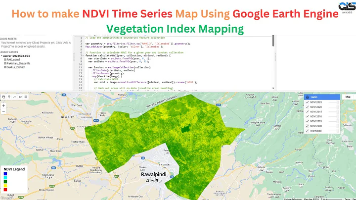 How to make NDVI Time Series Map Using Google Earth Engine || Normalized Difference Vegetation Index