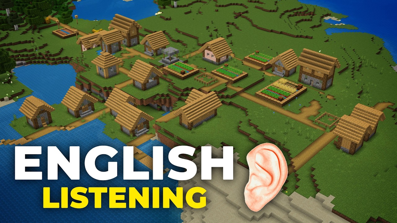 Learn English with Minecraft Hardcore #4 - Exploring a Village - YouTube