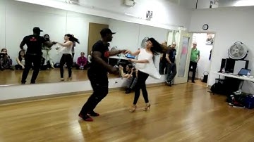 Jules Bertrand (Interfusion) and Helen Zouk after class demo