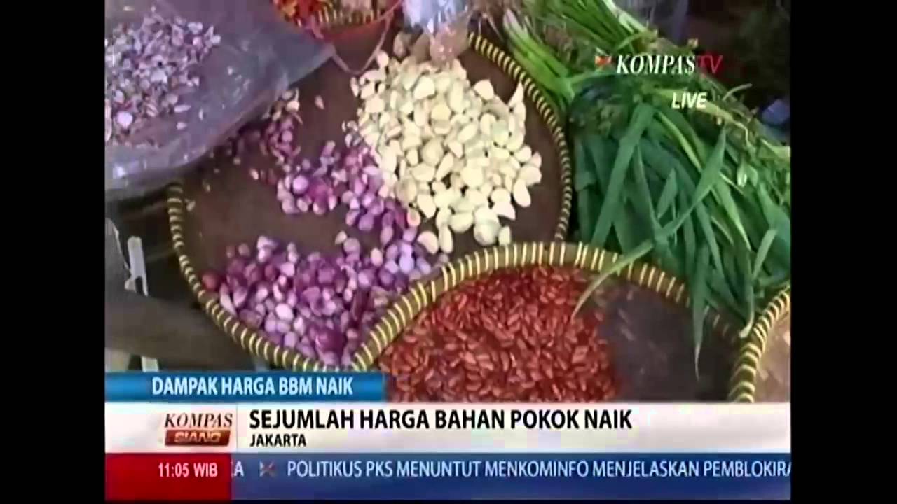 Kompas Siang - Sejumlah Harga Bahan Pokok Naik - YouTube