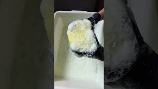 citrus lemon cream soap #spongesqueezing #oddlysatisfying #asmrsponge