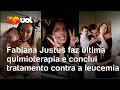 Fabiana Justus faz última sessão de quimioterapia e agradece apoio da família; vídeo