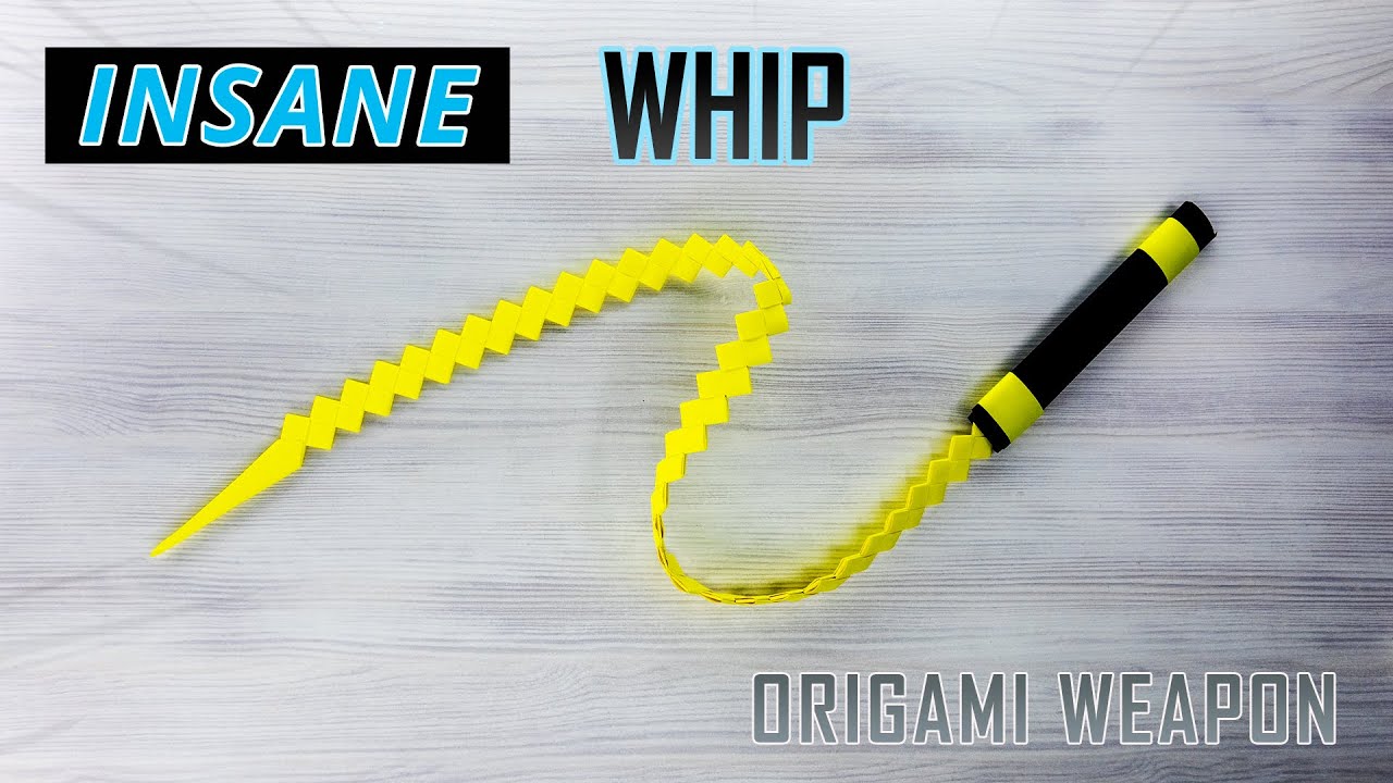 Этот бумажный кнут движется как настоящая вещь - безумно! Как я сделал реалистичный кнут оригами из