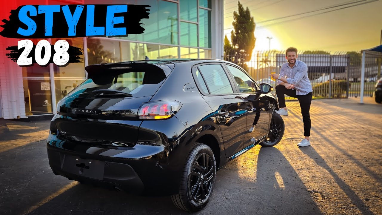 PEUGEOT 208 STYLE ALL BLACK 1.0 - YouTube