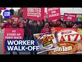 Arnott's workers walk off the job | 9 News Australia
