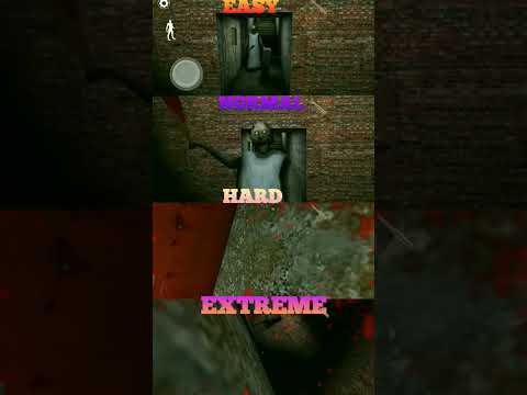 Comparison of Granny's moves on all difficulty levels #easy #normal #hard #practice #trending #short