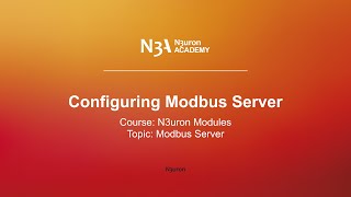 Configuring Modbus Server