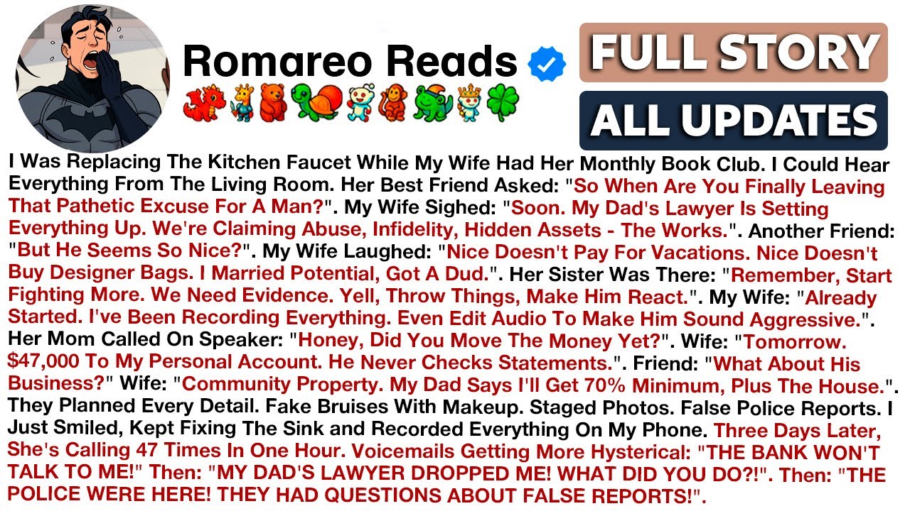 I Was Replacing The Kitchen Faucet While My Wife Had Her Monthly Book Club. I Could Hear...