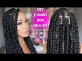 🔥How To: DIY JUMBO BOX BRAIDS RUBBER BAND METHOD / Beginner Friendly /Protective Style / Tupo1