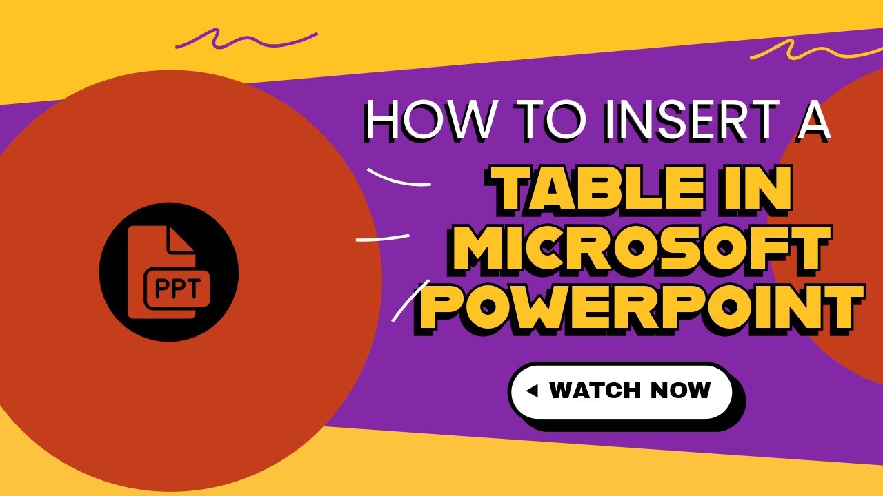 How to insert A table into Microsoft PowerPoint - YouTube