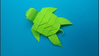Origami Sea Turtle. How to make a Turtle with paper.