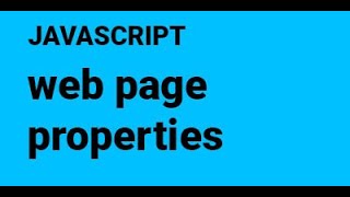 6 web page properties
