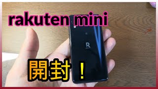 rakuten mini 開封　(ケース、ガラスフィルム)