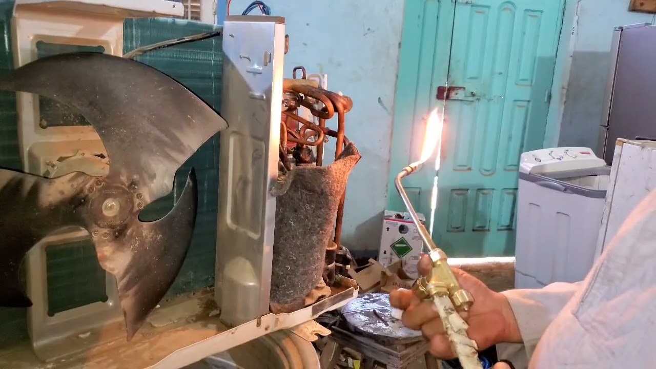 لحام تسريب في تكييف اسبلت وطريقه الكشف