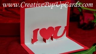 Simple Valentines day Pop Up Card Tutorial: Stepped Heart