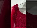 red colour gown and long sleeve Western style #draping